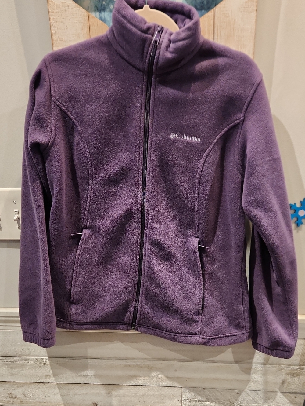 Columbia Women's Sz M Purple Full-Zip Fleece Jacket